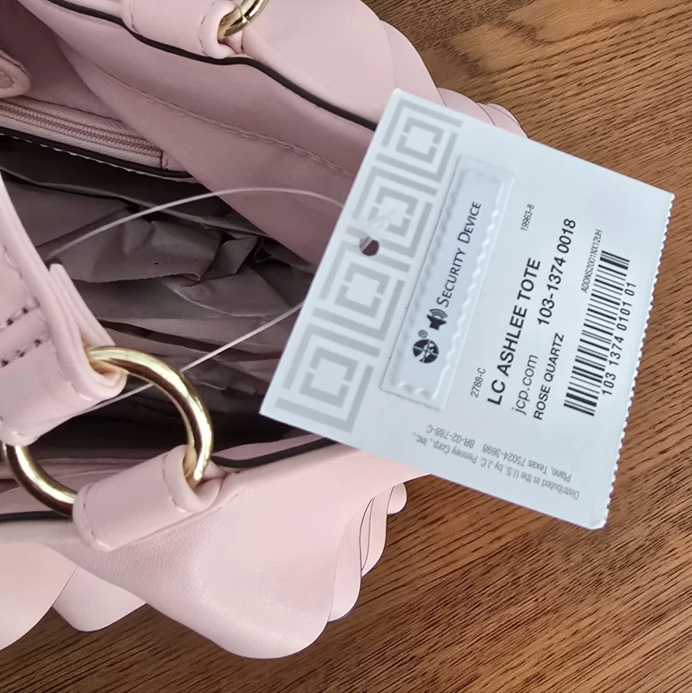 Liz Claiborne Pink Ruffled Shoulder Bag - Picture 2 of 6